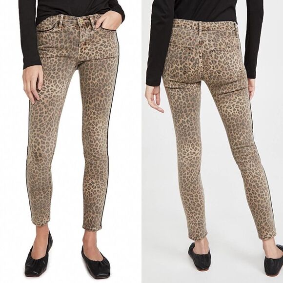 Frame Le Skinny De Jeanne Leopard Skinny Jeans Size 28 - Picture 2 of 11